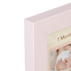 Twelve 2.5x2.5 inch photo slots on WOOD SIDE ORBIS frame