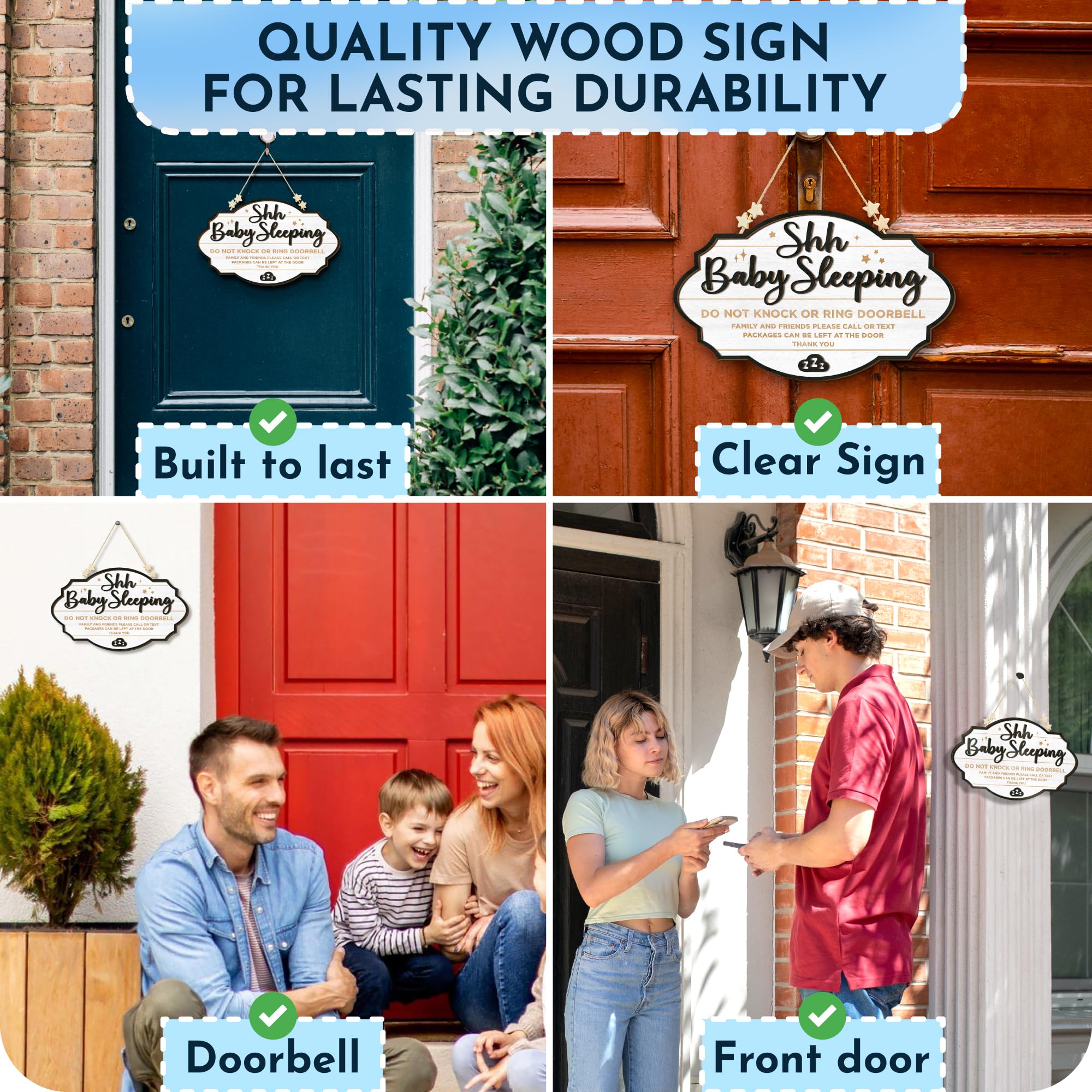 Woodamore Shhh Baby Sleeping Sign makes a thoughtful gift for new parents.