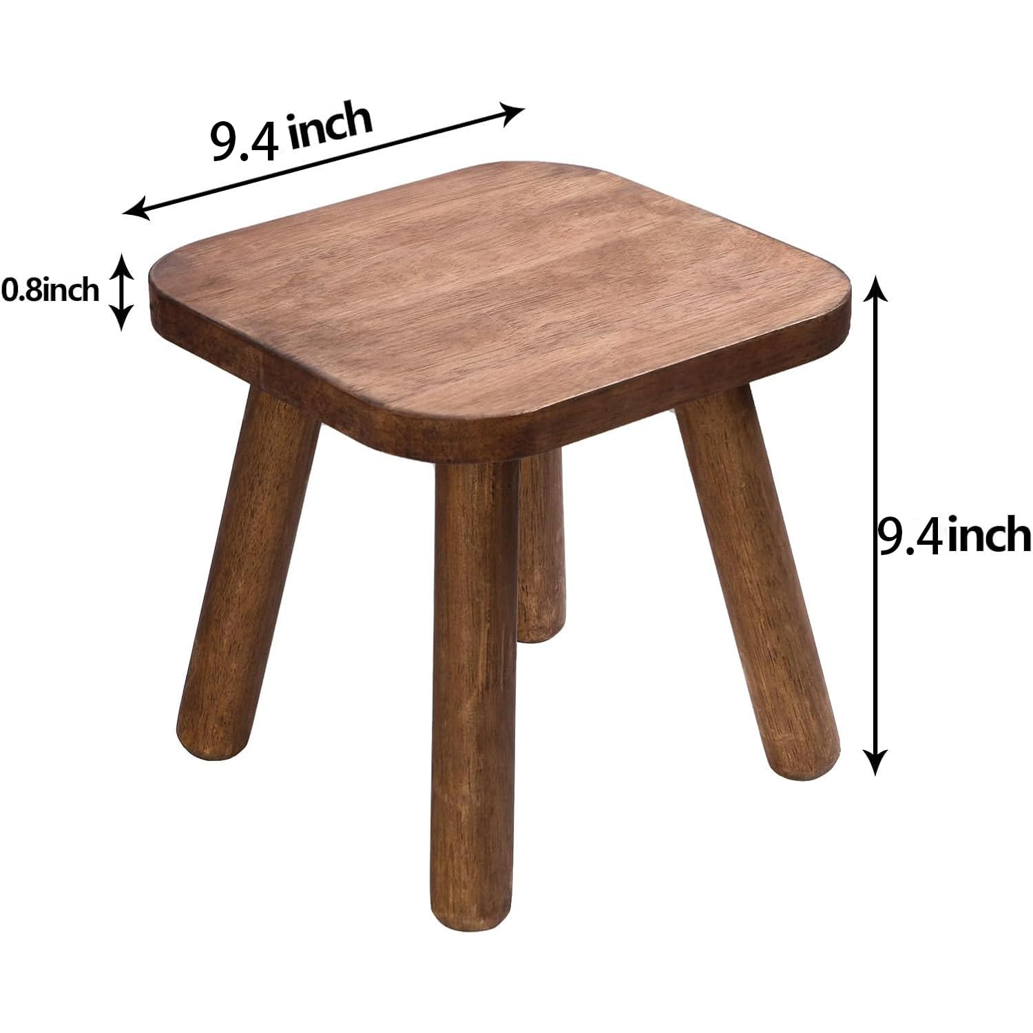 Plant stand conversion: sturdy wooden stool doubles as plant holder