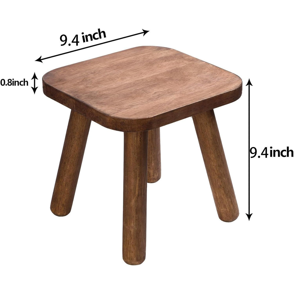 Plant stand conversion: sturdy wooden stool doubles as plant holder