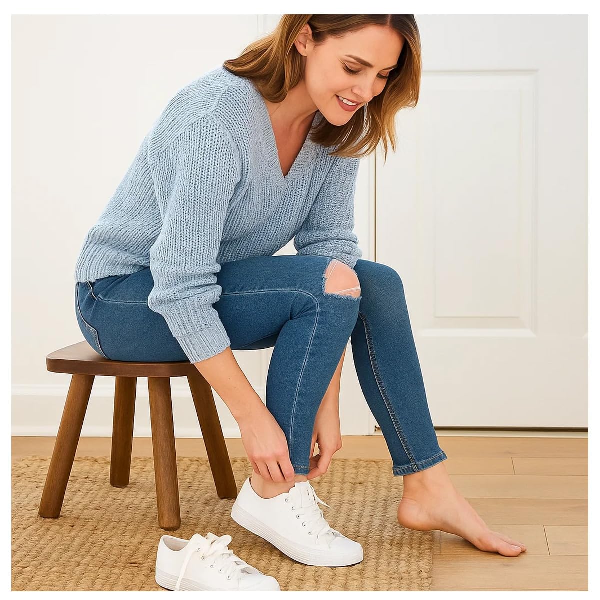 Wooden Step Stool with detachable legs for flexible use
