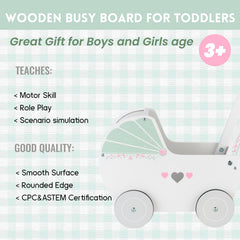 WOODENFUN walker wheels rubber edges protect floors and glide quietly