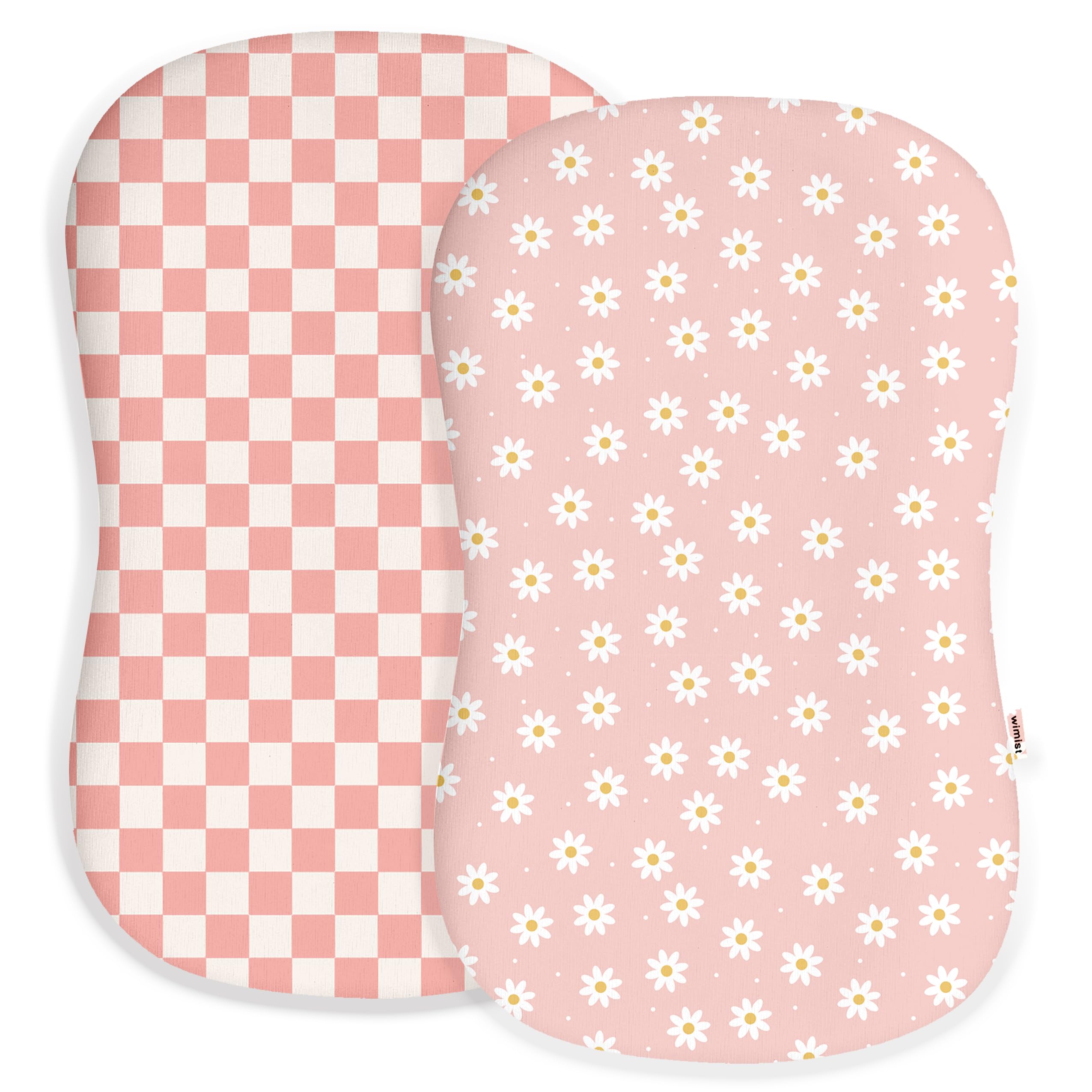 Woodiville daisy check baby lounger cover adds soft, breathable comfort.