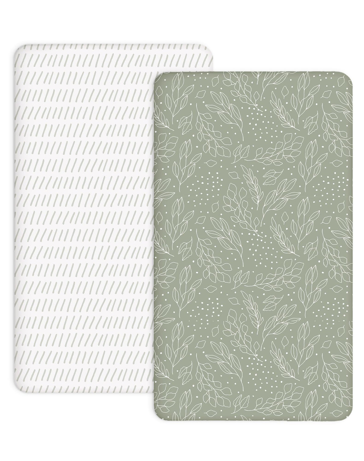 Woodiville Sage Trail fitted crib sheet 28x52 for a secure, cozy sleep surface