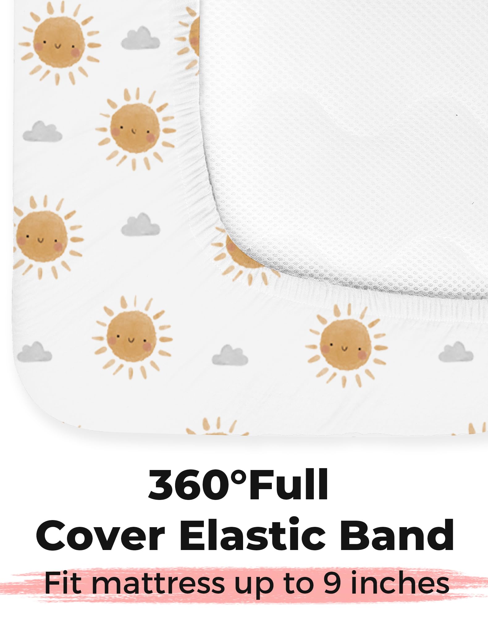 Woodiville Elastic Band crib sheets stay in place through the night