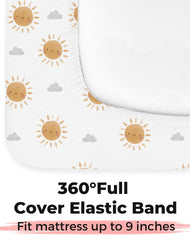 Woodiville Elastic Band crib sheets stay in place through the night