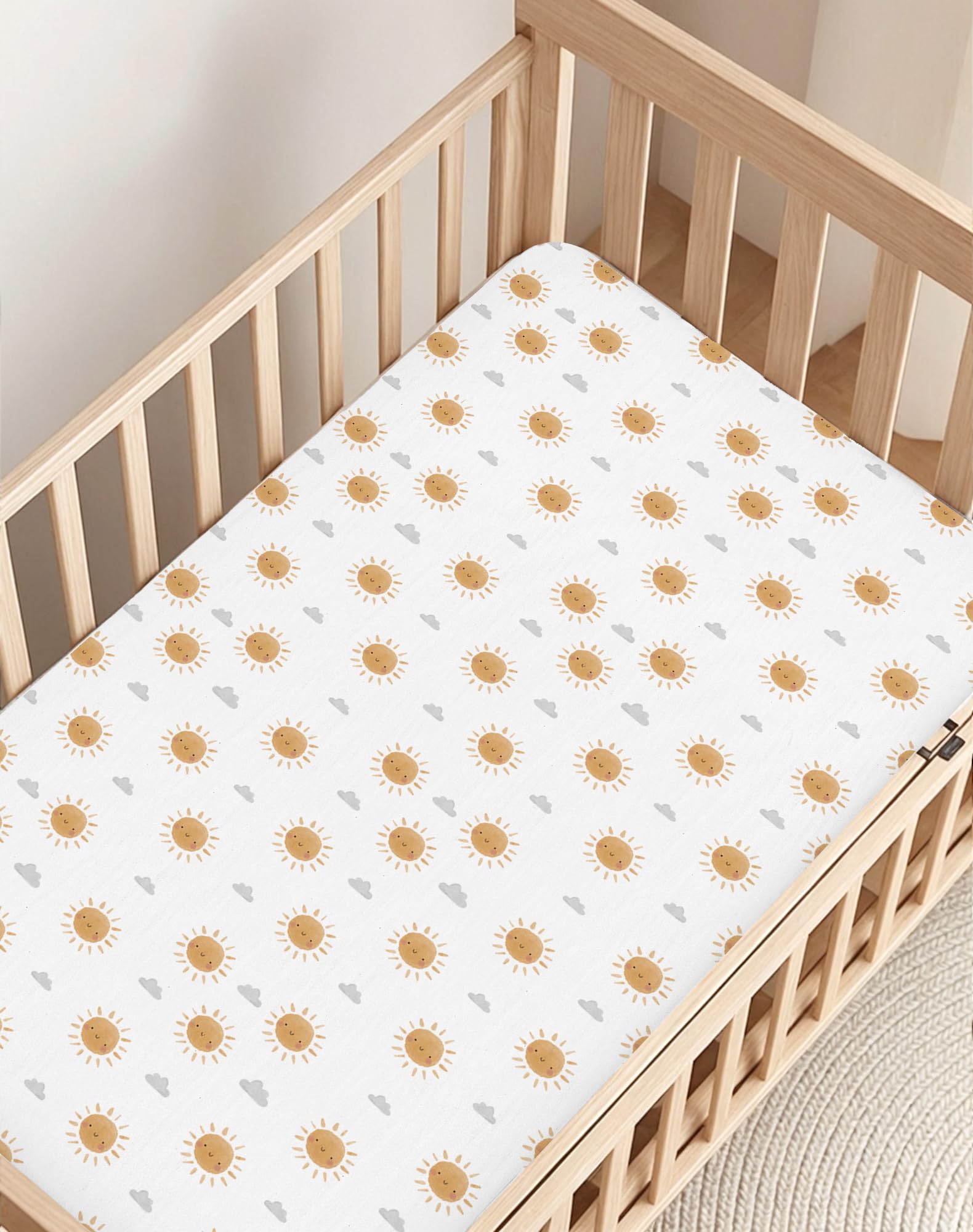 Woodiville Machine Washable crib sheets simplify laundry routine