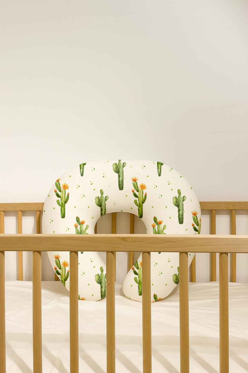 Woodiville nursing pillow cover easy to swap for quick feeding transitions.