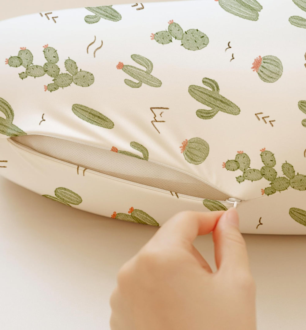Woodiville nursing pillow cover with elastic: universal fit stays smooth.