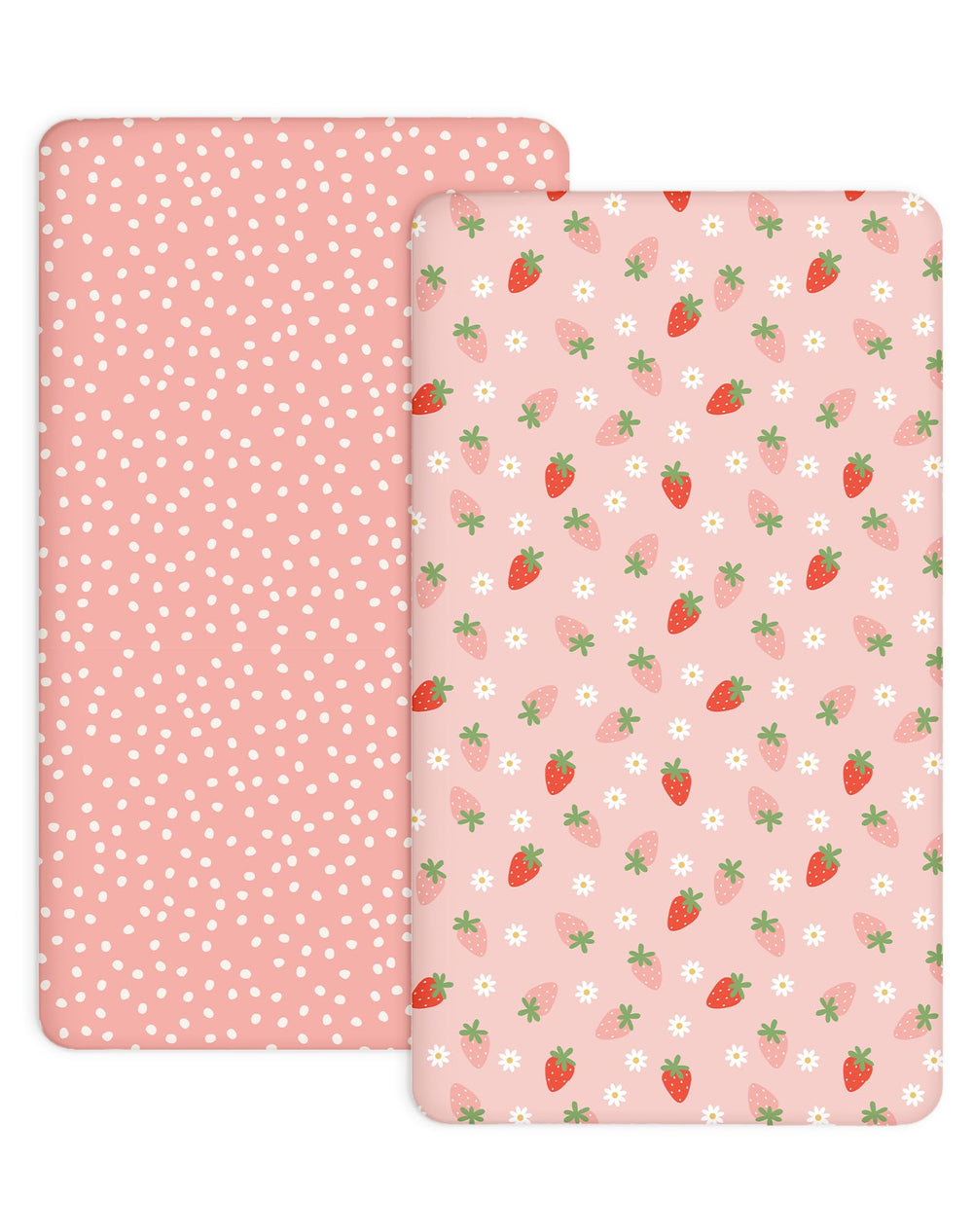 Woodiville pack n play sheet blush berry nature pattern, breathable and gentle
