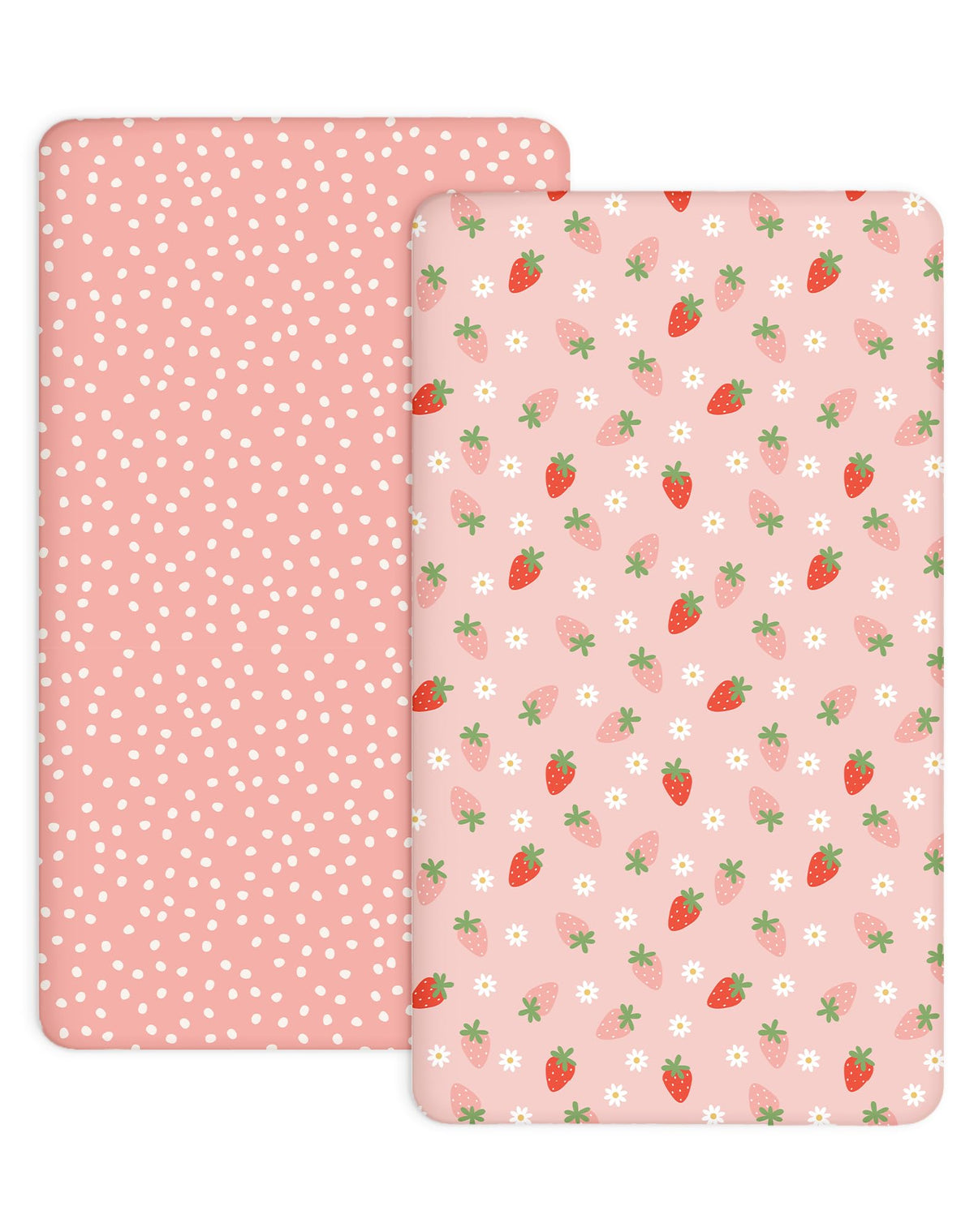 Woodiville pack n play sheet blush berry nature pattern, breathable and gentle