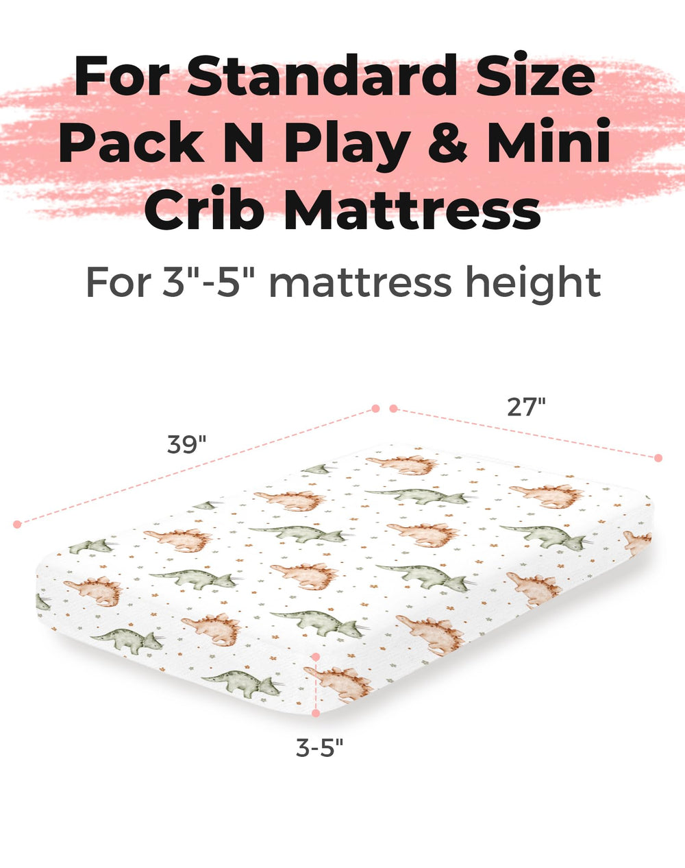Woodiville pack n play sheet blush berry ocean pattern, easier to clean and cozy