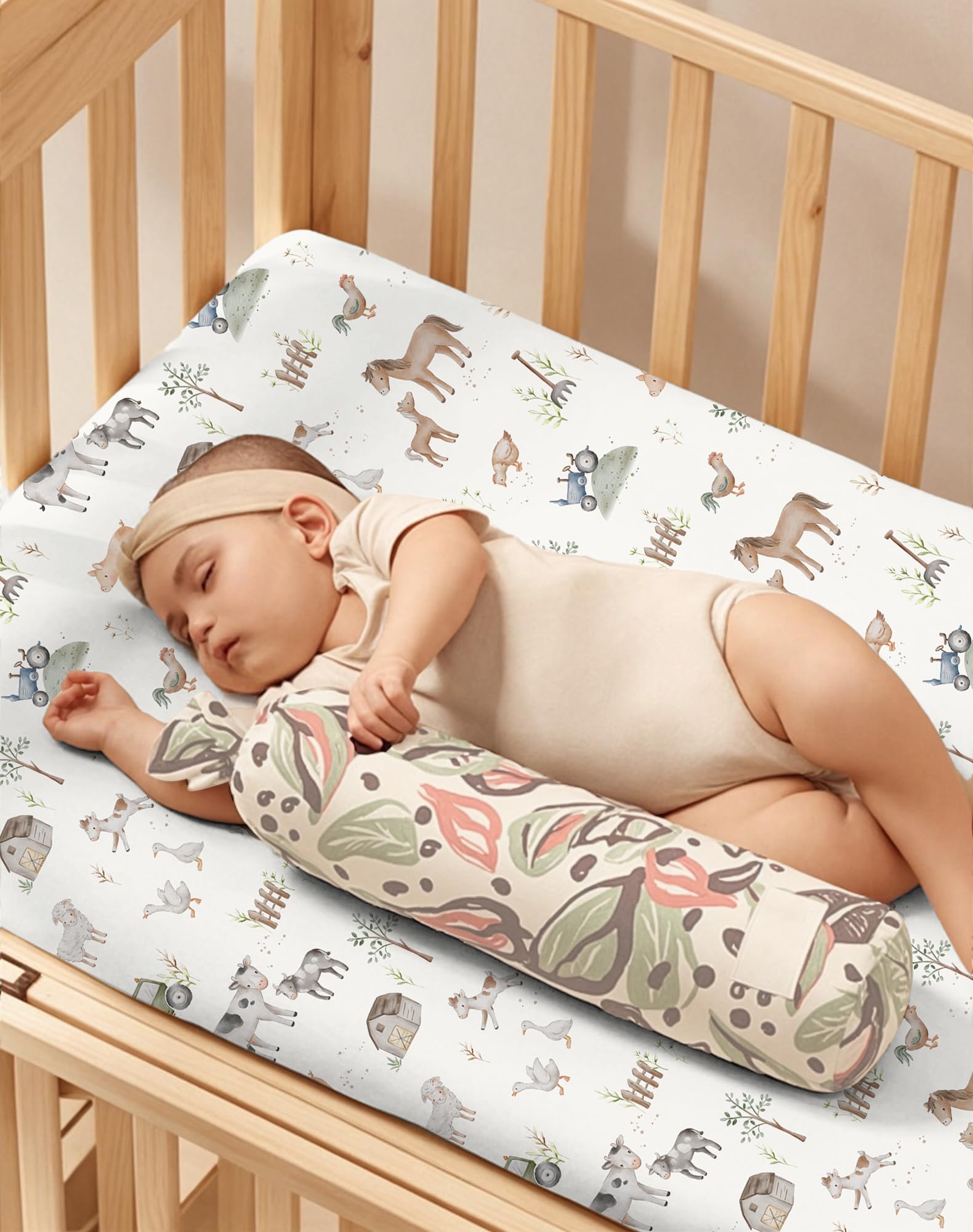 Woodiville mini crib sheet is machine washable and easy to care for