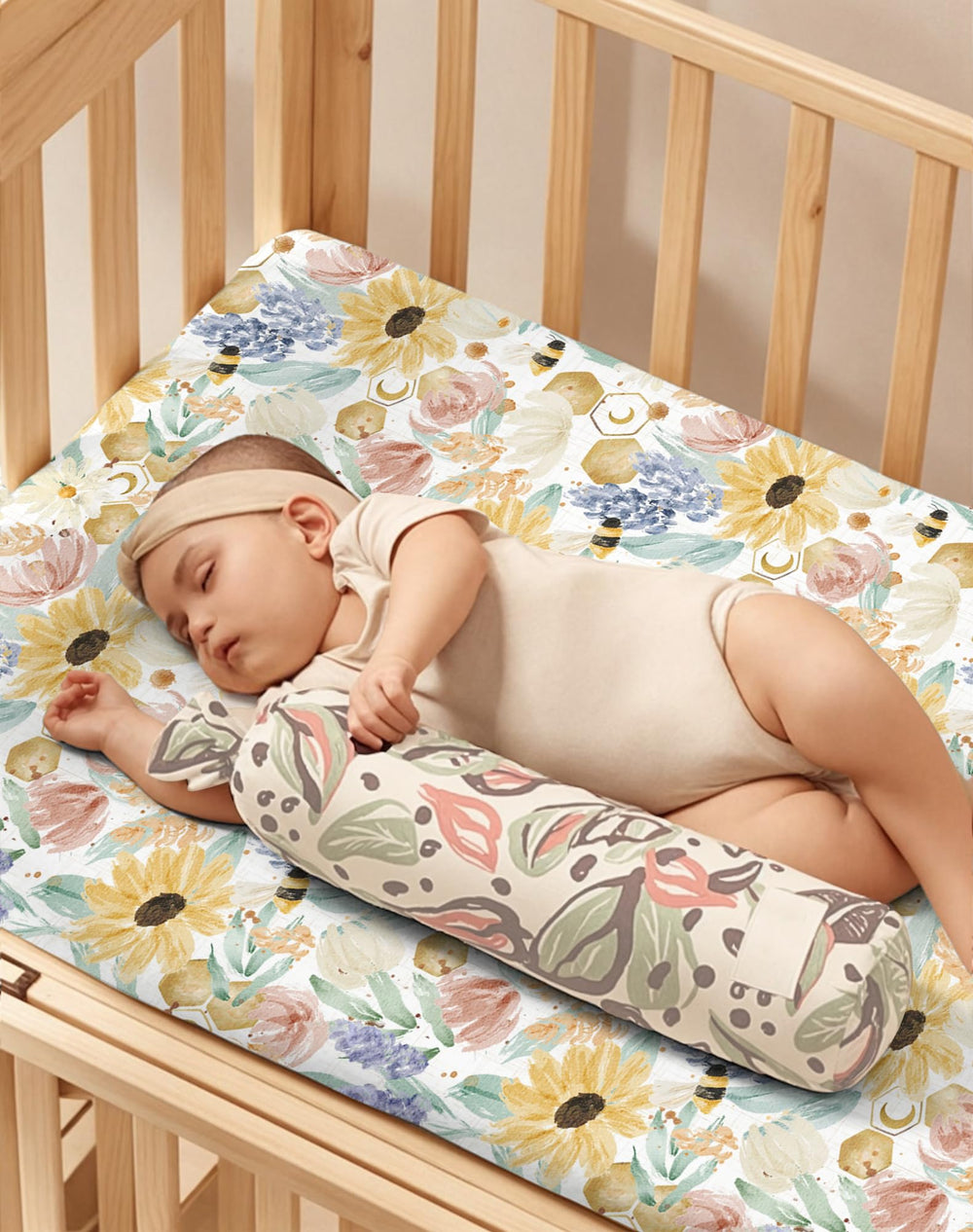 Woodiville Golden Meadow sheet set showing durable elastic band