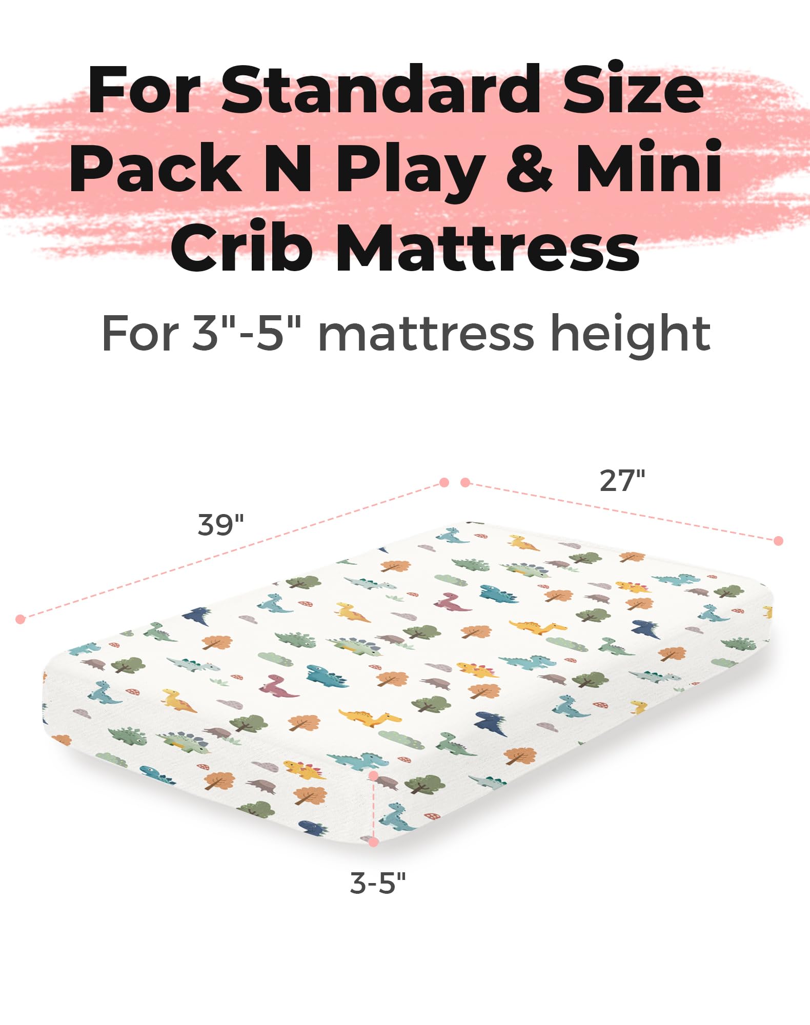 Woodiville jersey-knit pack n play sheets texture for gentle skin contact.