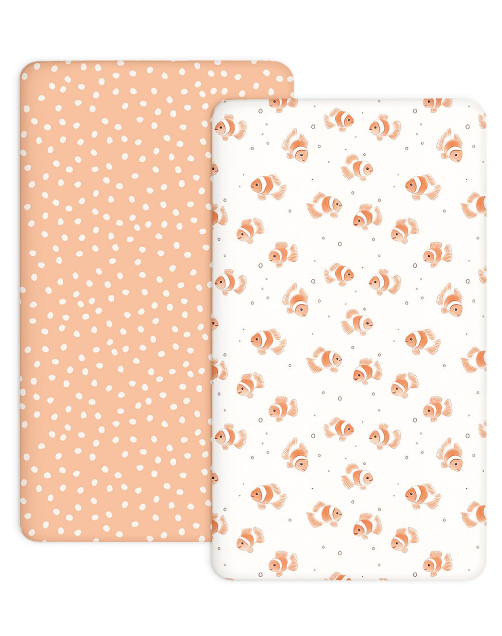 Woodiville Nemo Dots pack n play sheets with snug-fit design.