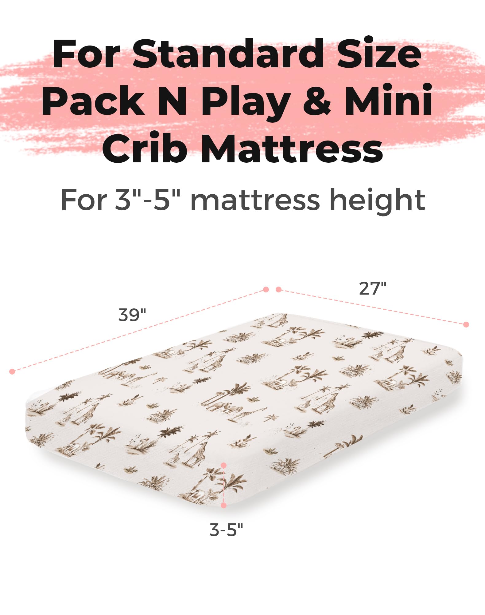 Woodiville Ocean Breeze pack n play sheets reduce friction for cozy naps