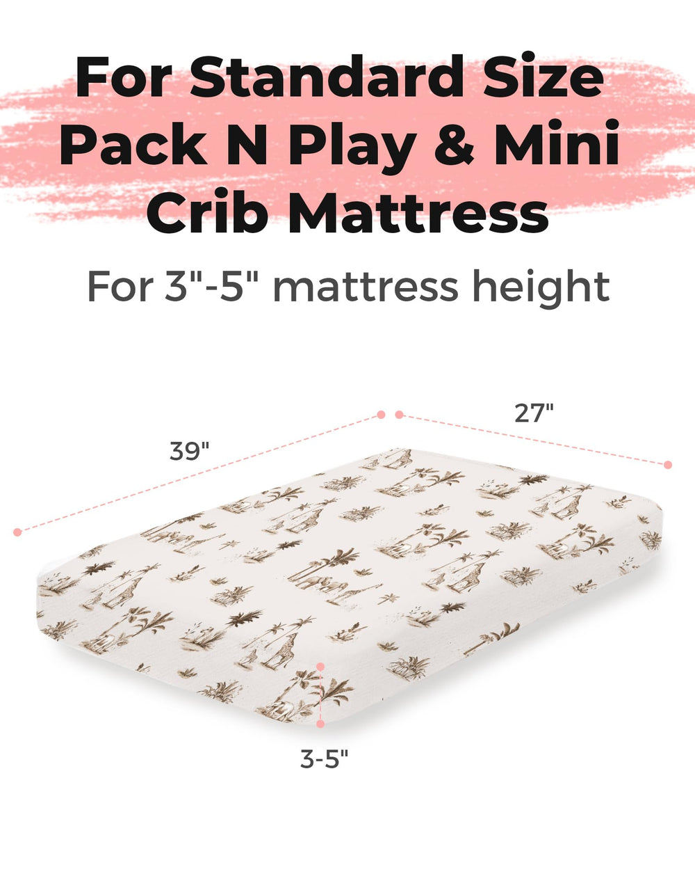 Woodiville Ocean Breeze pack n play sheets reduce friction for cozy naps