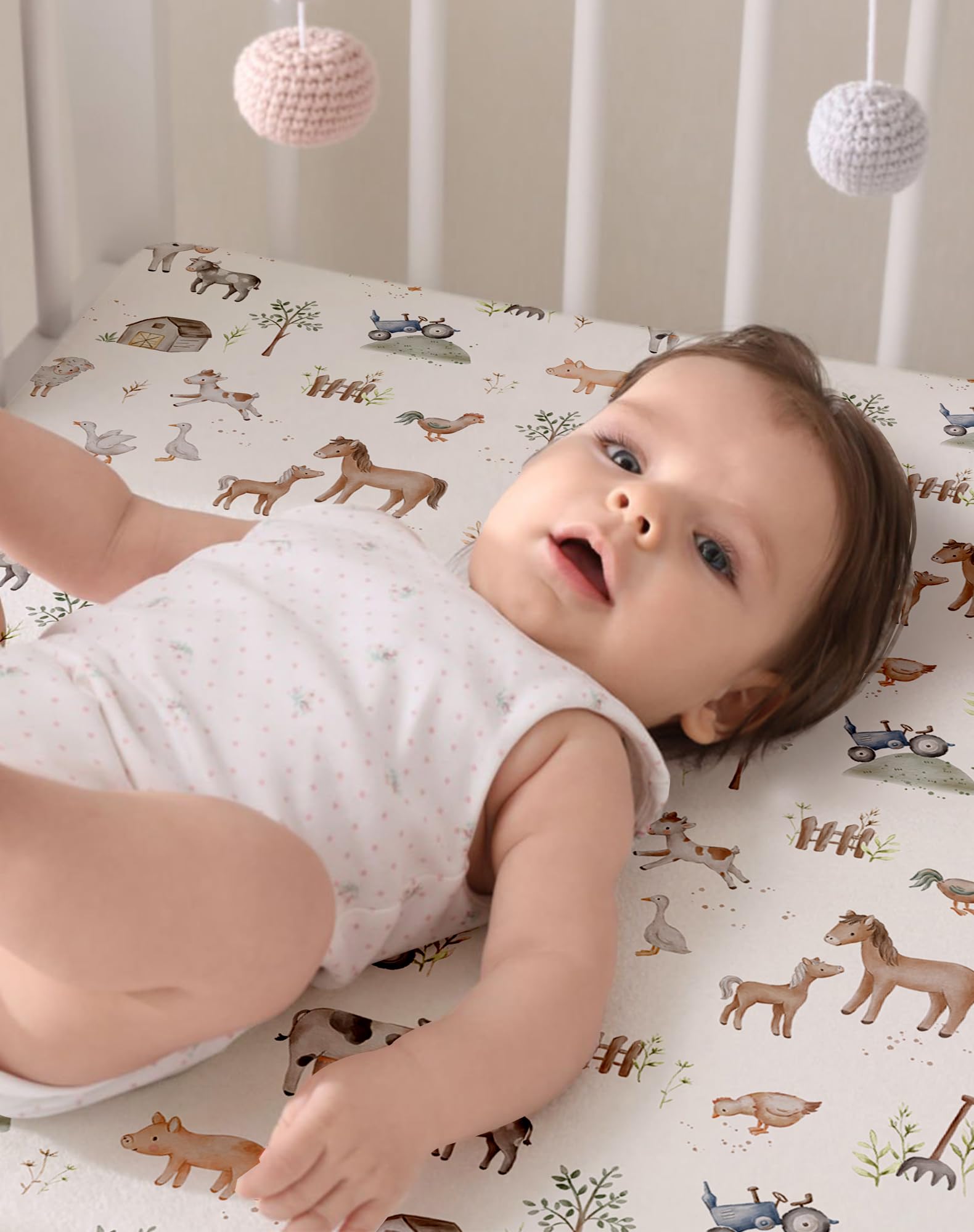 Nature, ocean, and space patterns by Woodiville fit any nursery style