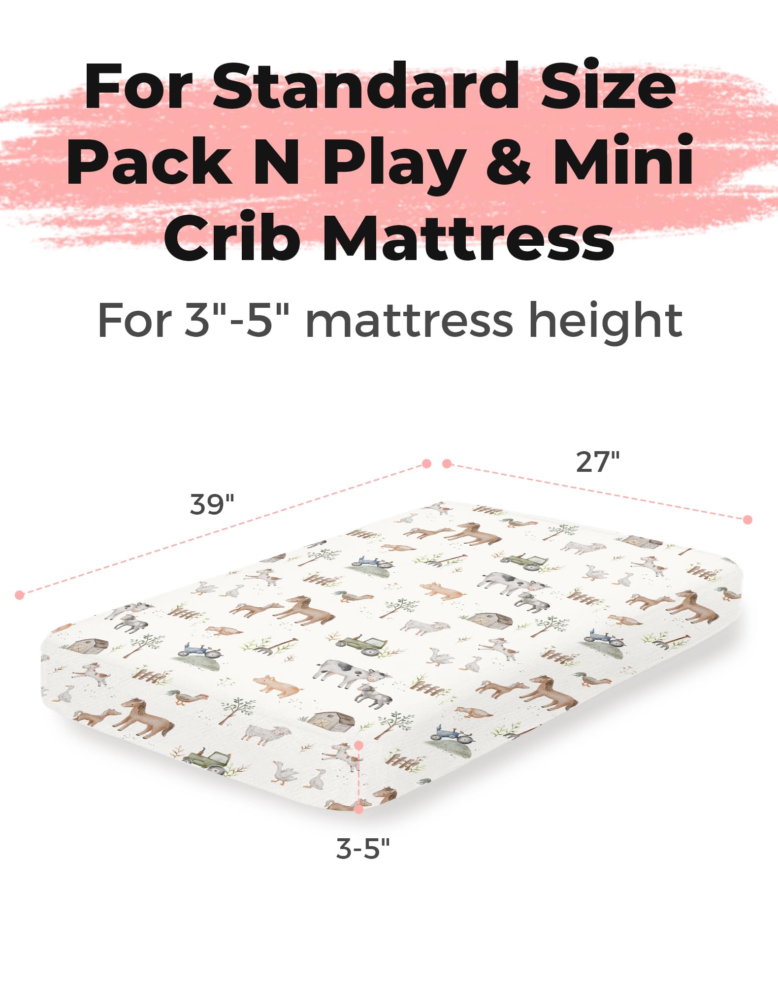 Woodiville sheet with secure elastic edge stays flat on the mattress