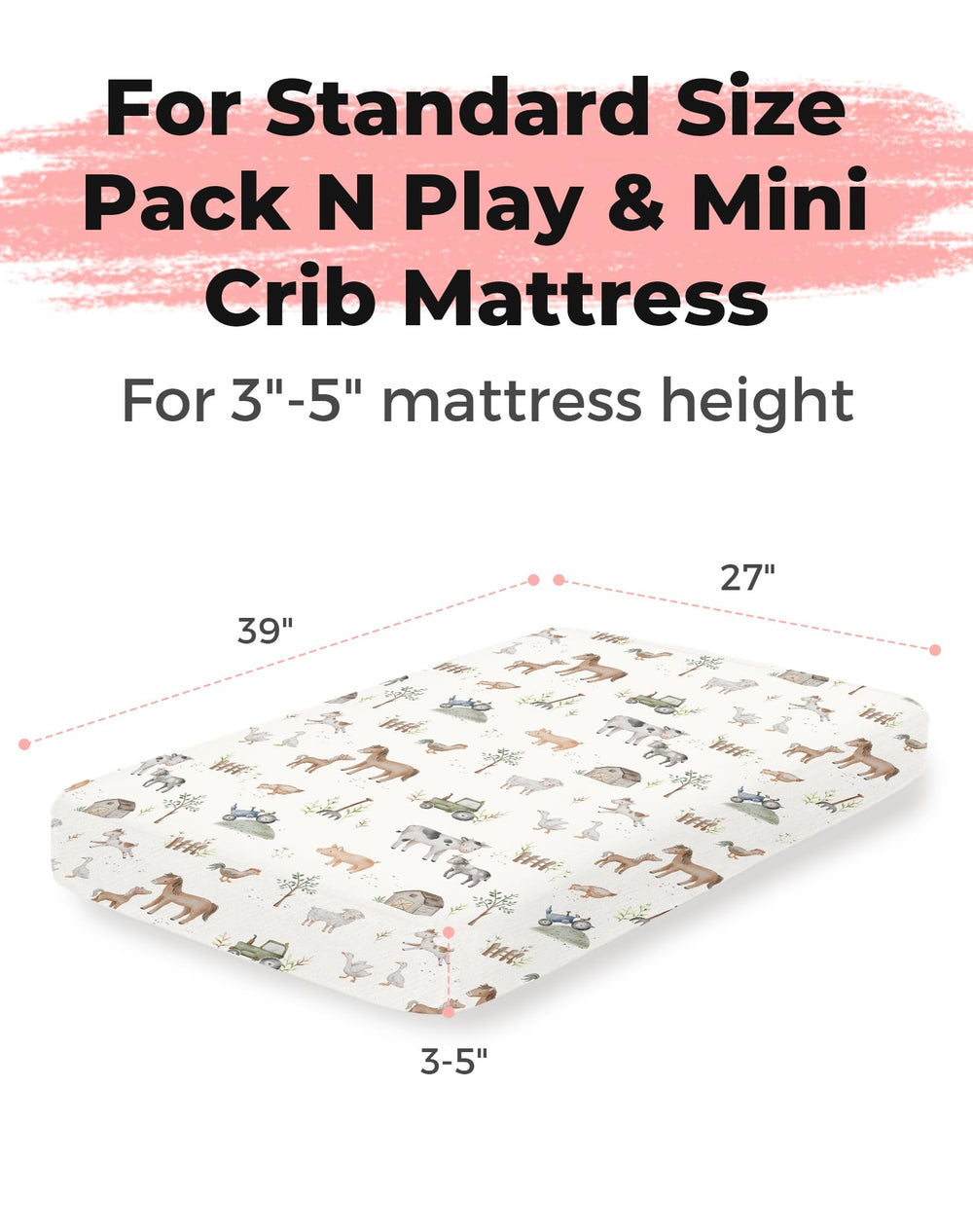 Woodiville sheet with secure elastic edge stays flat on the mattress