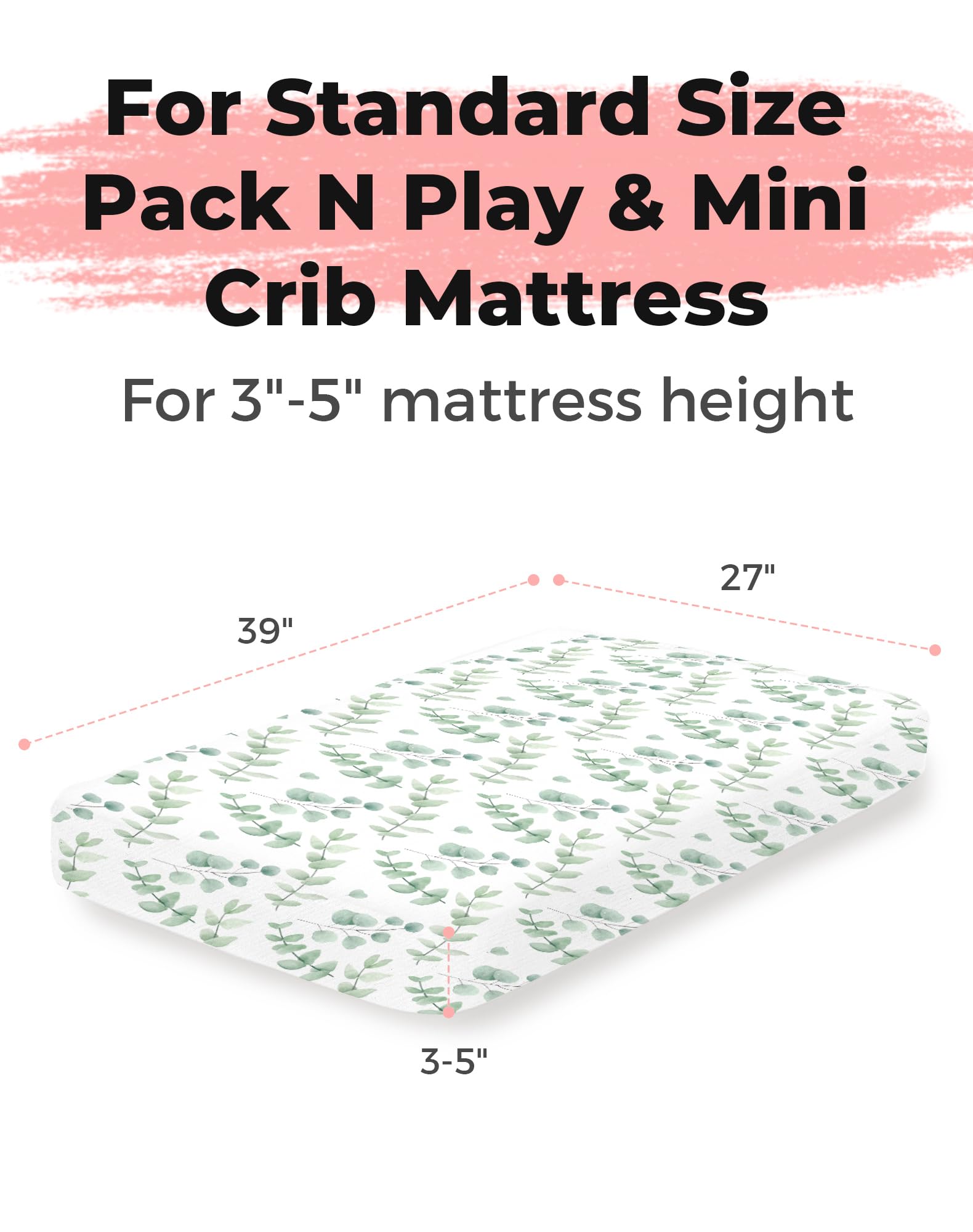 Woodiville fitted sheet stretch fabric preview showing smooth surface for baby comfort.