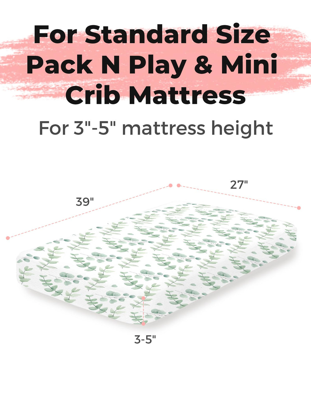 Woodiville fitted sheet stretch fabric preview showing smooth surface for baby comfort.