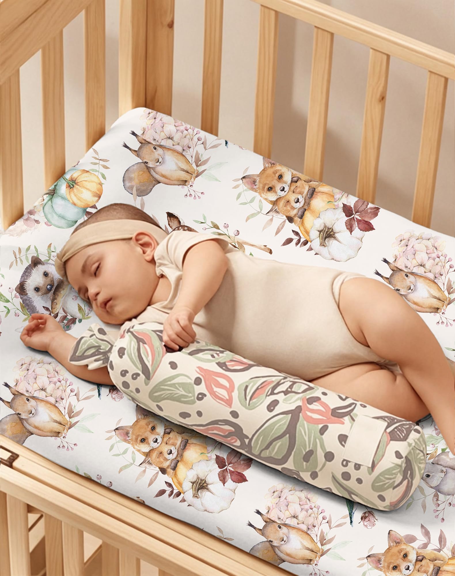 Woodiville versatile patterns pair with any nursery theme.