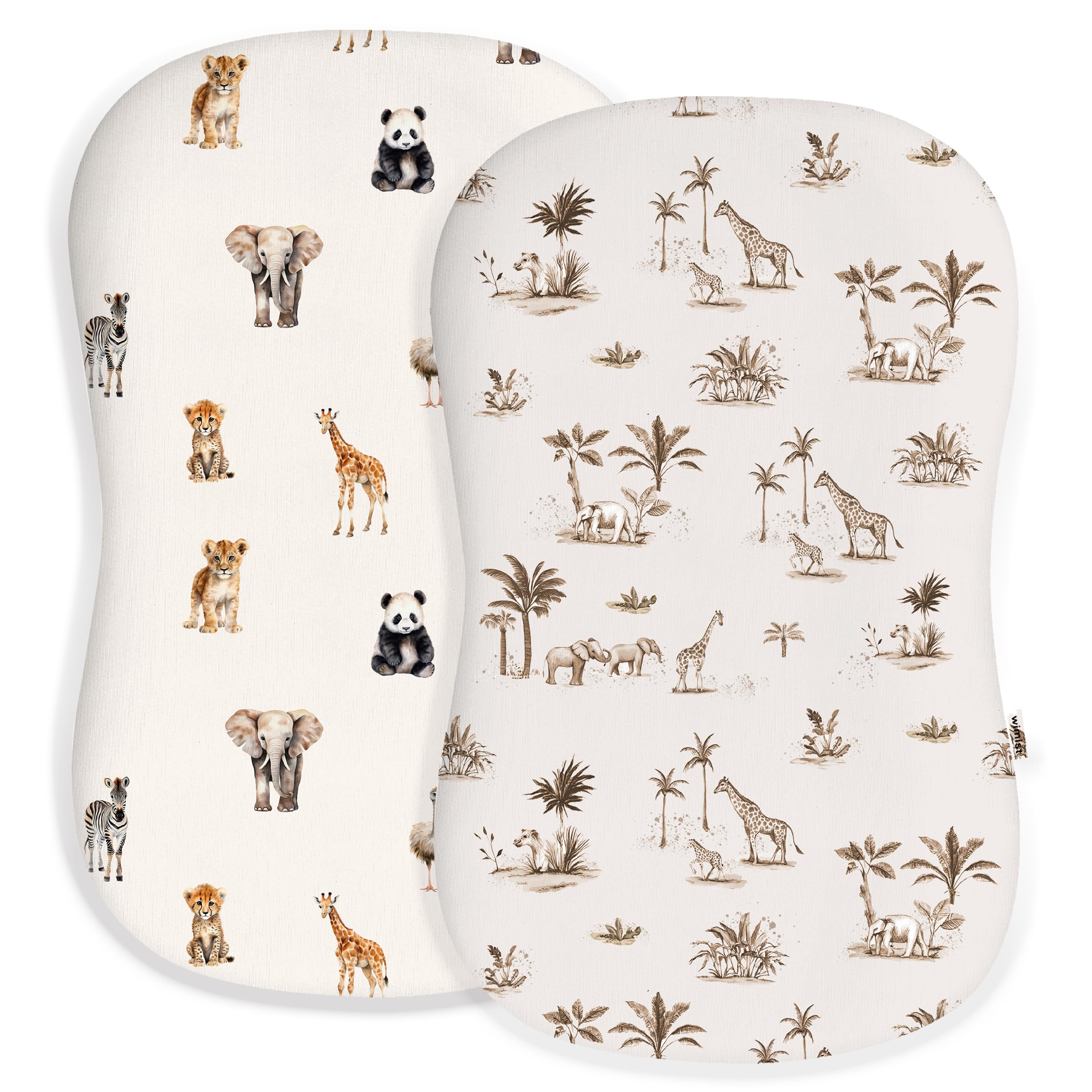 Woodiville Safari Dreams cover close-up shows silky fabric for gentle baby skin.