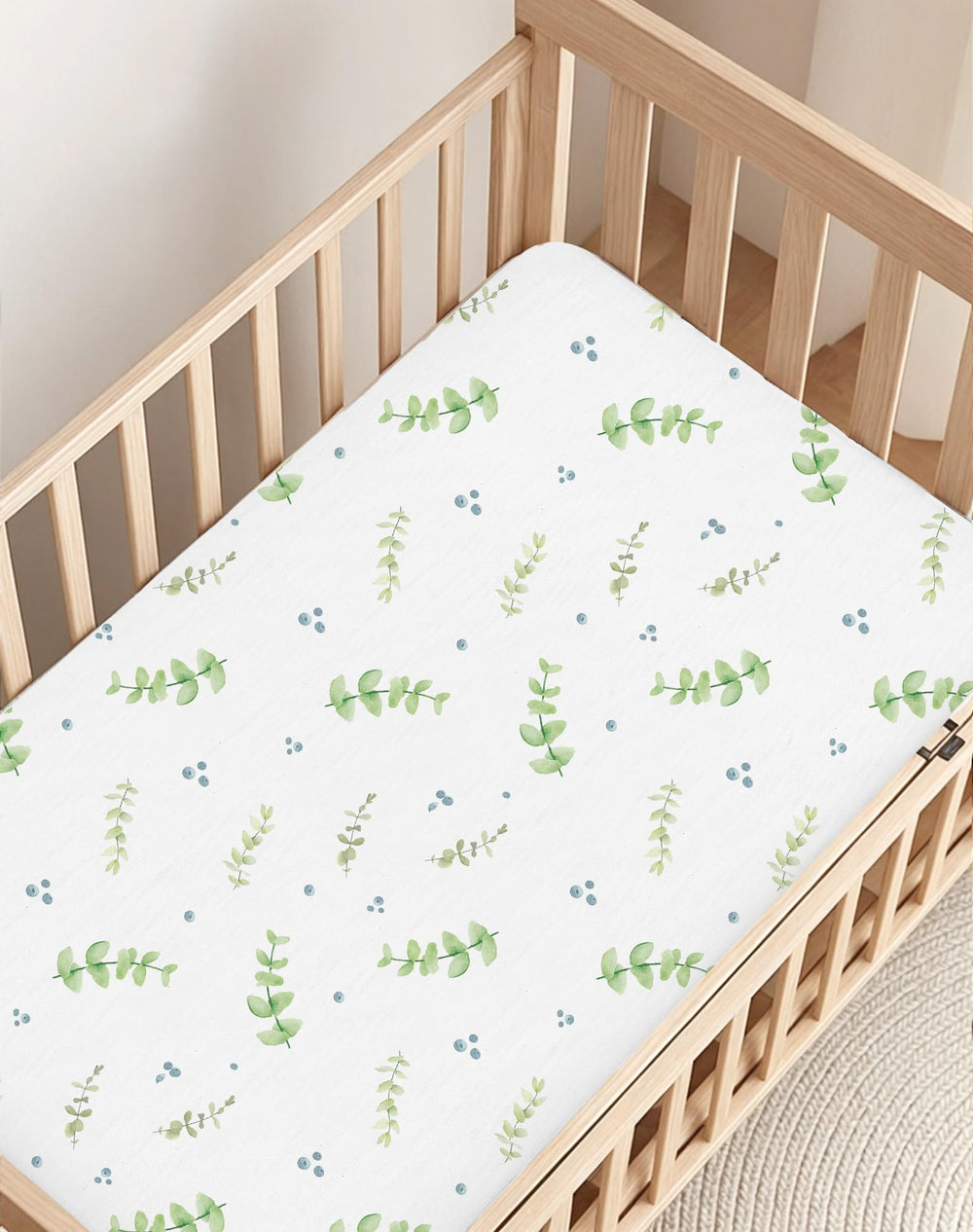 Woodiville secure elastic-band design keeps sheets in place during active play.
