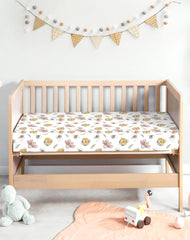 Woodiville sheets with secure elastic band prevent slips.