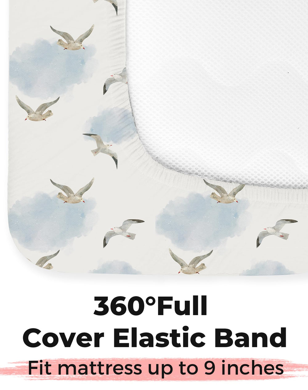 Woodiville soft jersey knit fabric provides breathable comfort for naps.