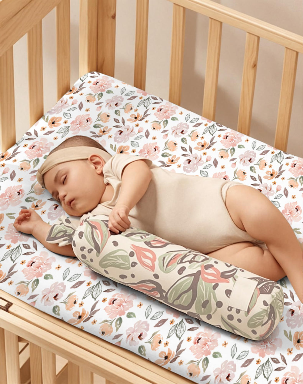 Woodiville stain-concealing pattern helps keep sheets looking fresh between washes.