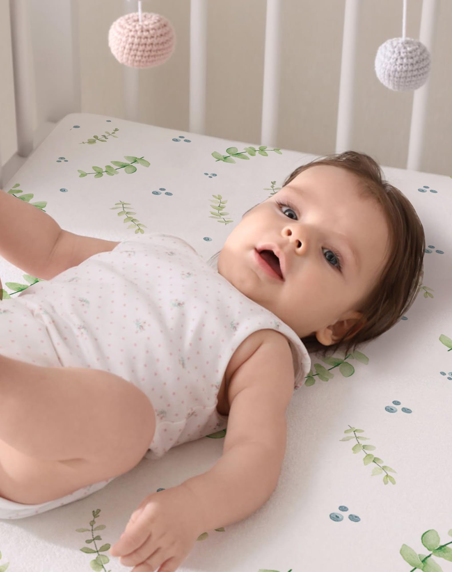 Woodiville desert-green set is nursery-ready and travel-friendly for quick changes.