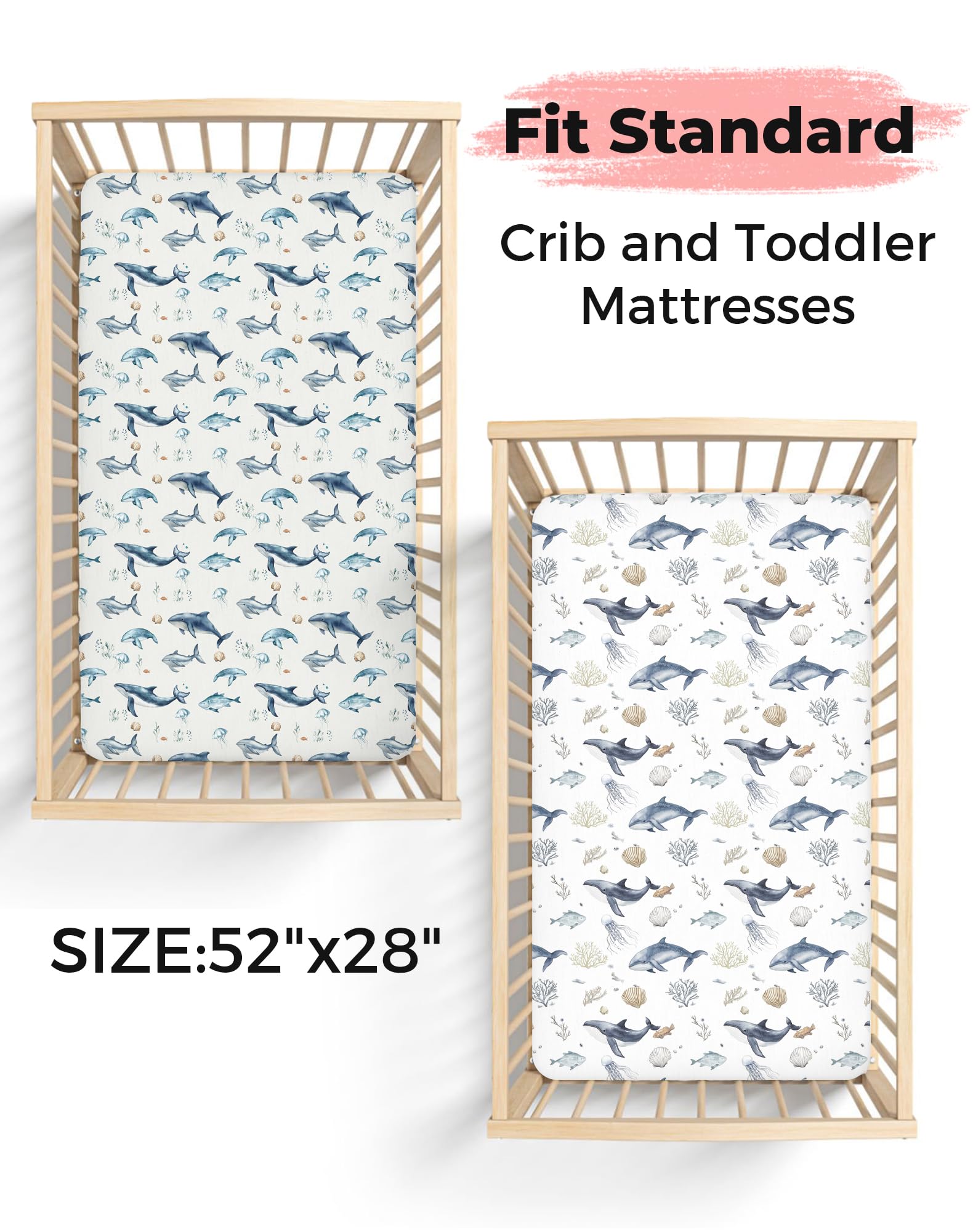 Woodiville two-pack baby sheets for easy nursery rotation