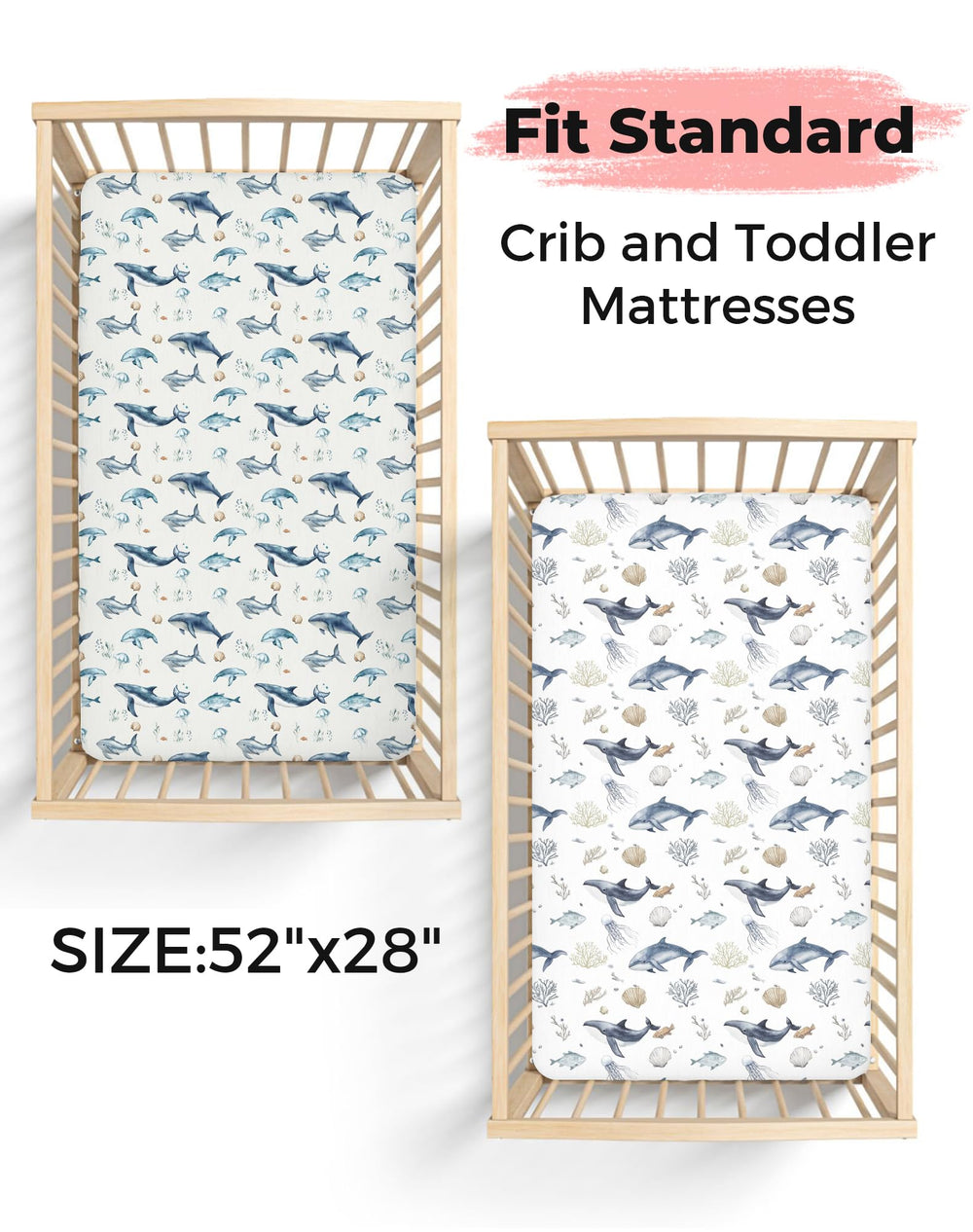 Woodiville two-pack baby sheets for easy nursery rotation