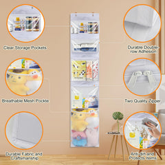 Woodoulogy back storage pocket expands space for flat items.