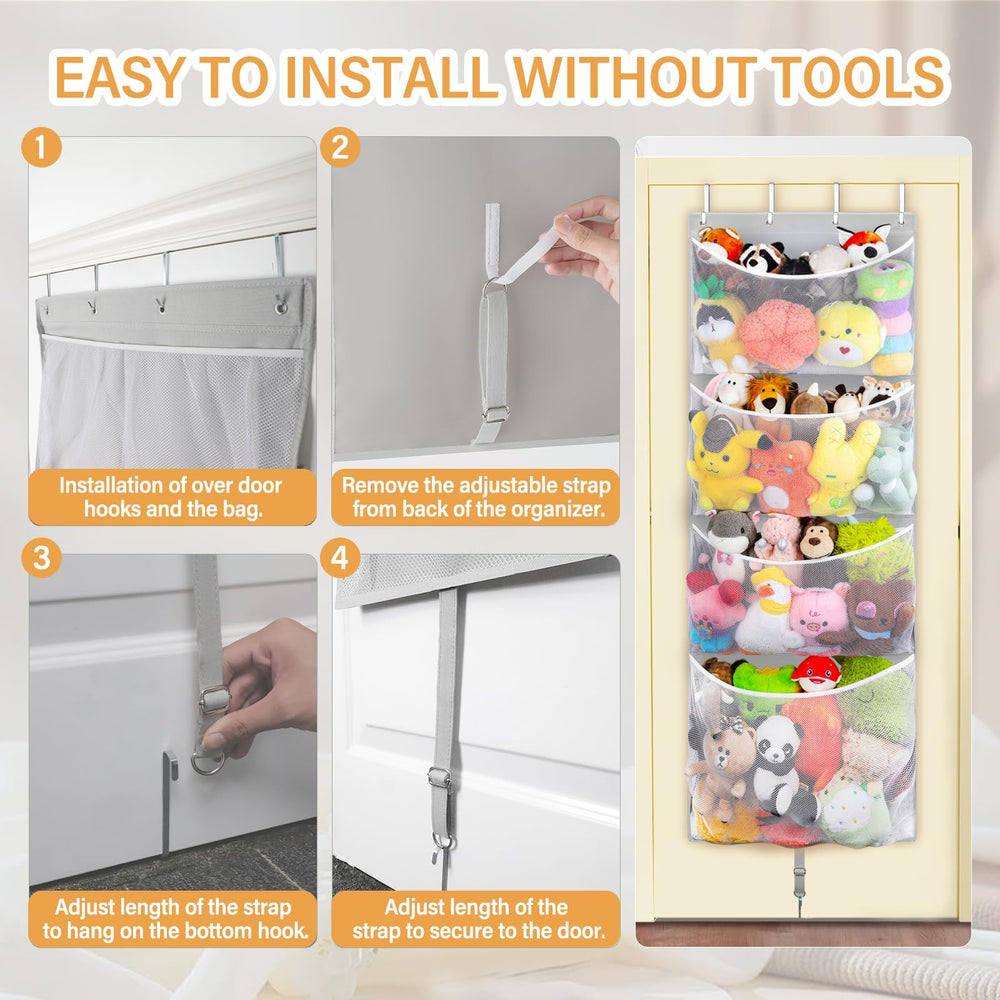 Woodoulogy behind-the-door storage saves floor space in kid rooms