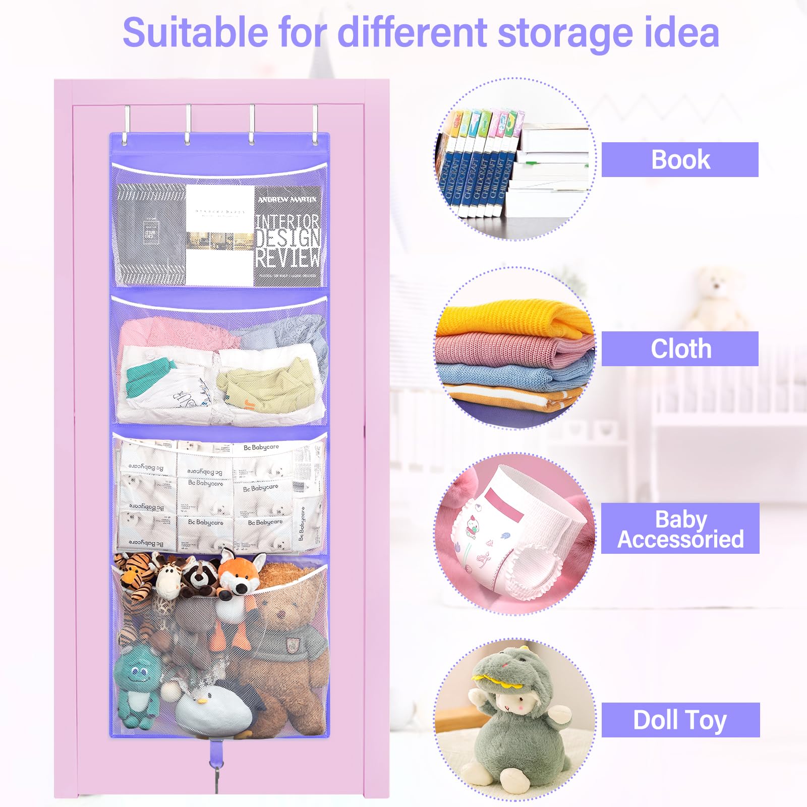 Woodoulogy breathable mesh pockets let you spot items at a glance.