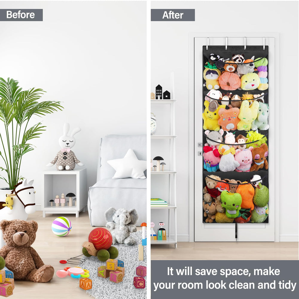 Woodoulogy door-hook and rod system secures the organizer for reliable hanging