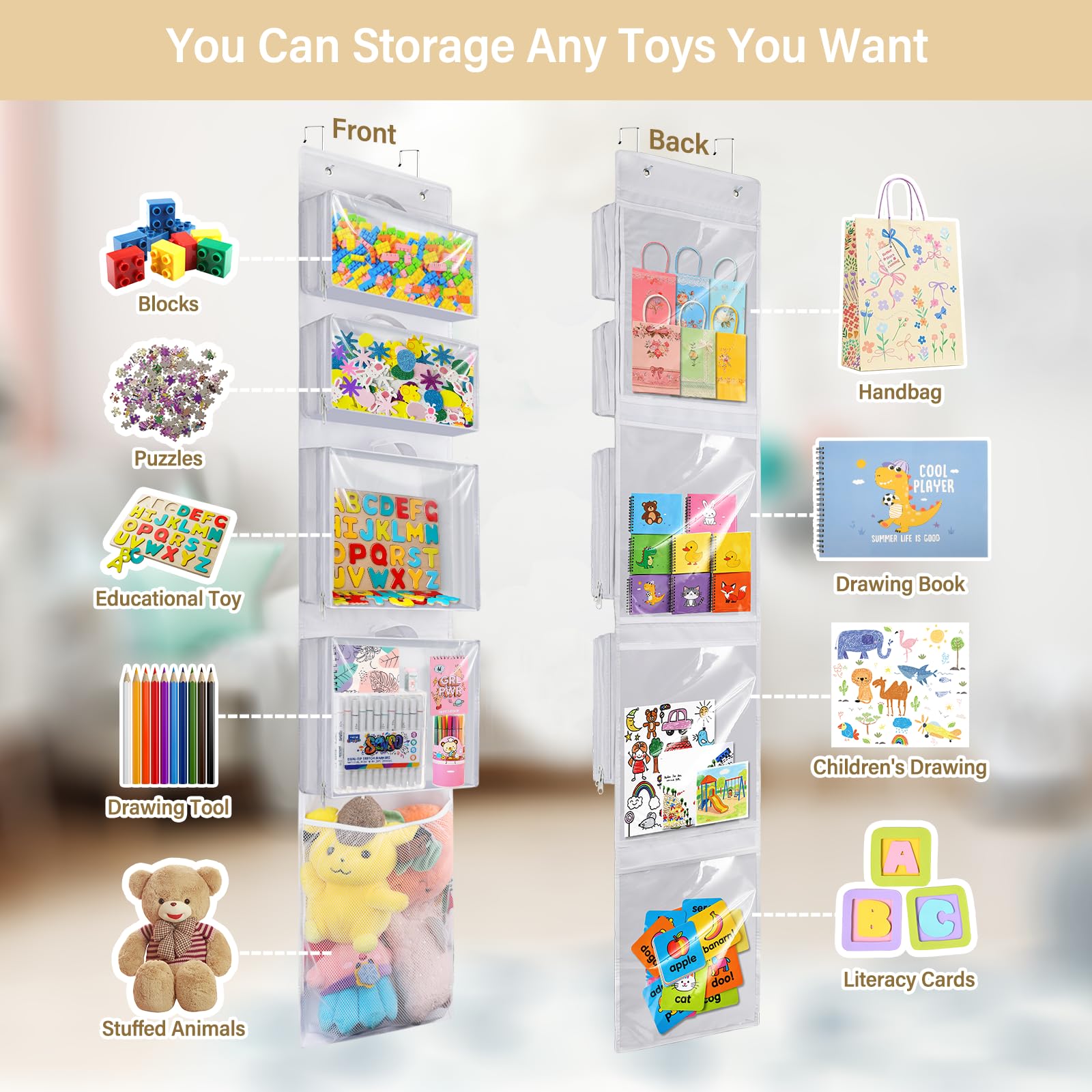 Woodoulogy collapsible pockets save space on doors