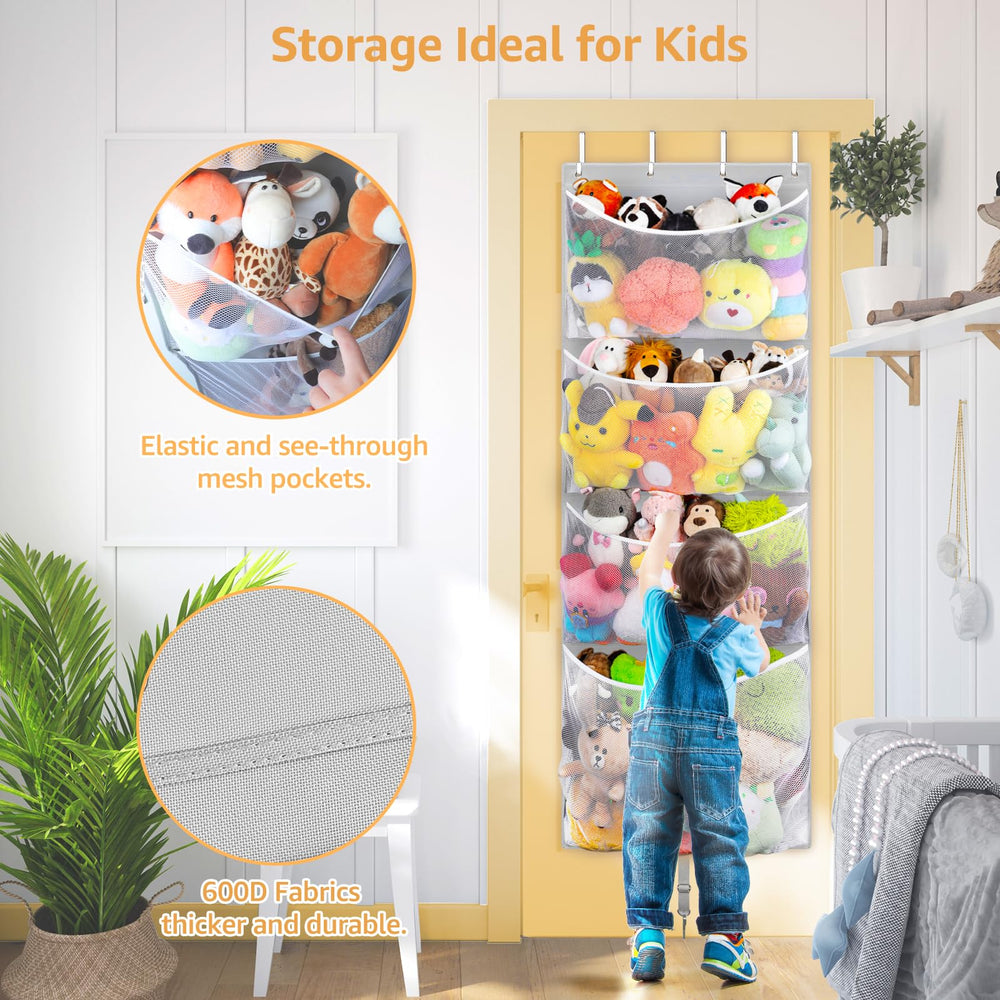Woodoulogy sturdy metal hook attaches securely to doors for easy installation