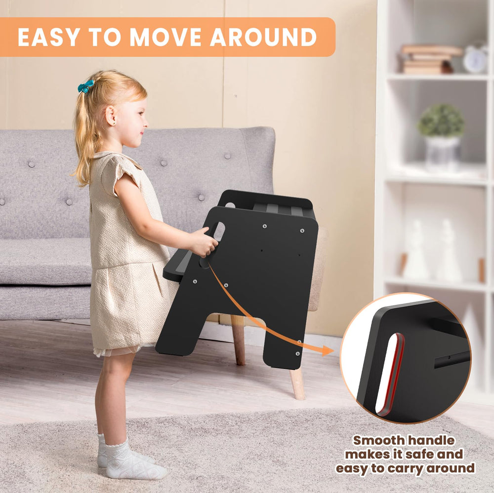 Woodure step stool with slip-resistant base for stable use on wet or slick floors.