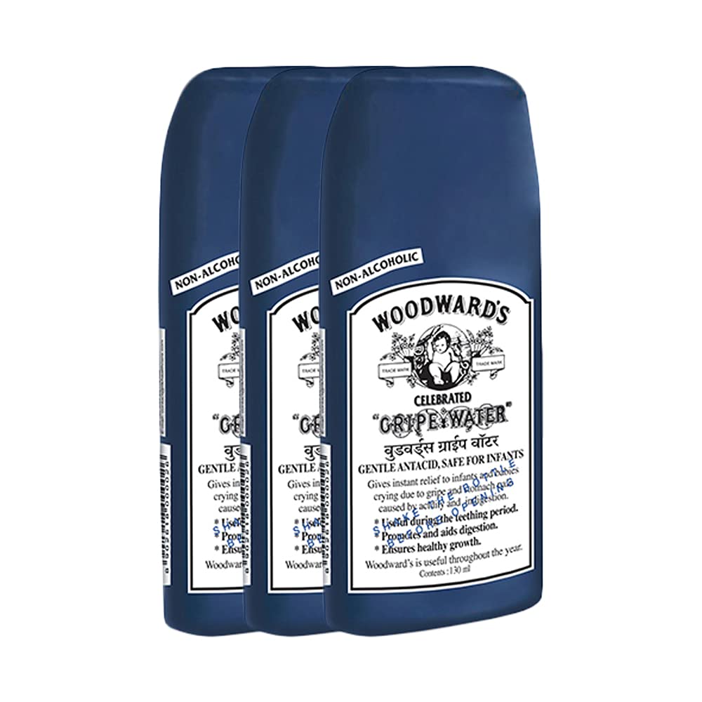 Woodward's Gripe Water 3-pack box for quick wind relief on the go.