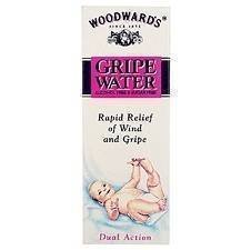 Woodwards Gripe Water bottle with alcohol-free formula for gentle baby digestive comfort