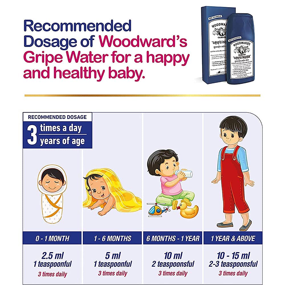 Woodward's Gripe Water use scene with parent soothing baby.