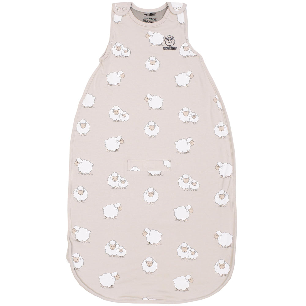 Woolino front view sleeping sack for all season toddler comfort.