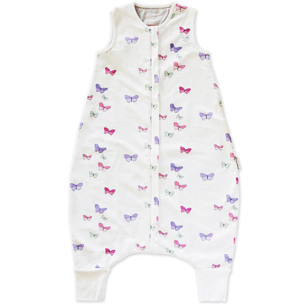 Woolino butterfly sleeping sack front view with soft merino lining
