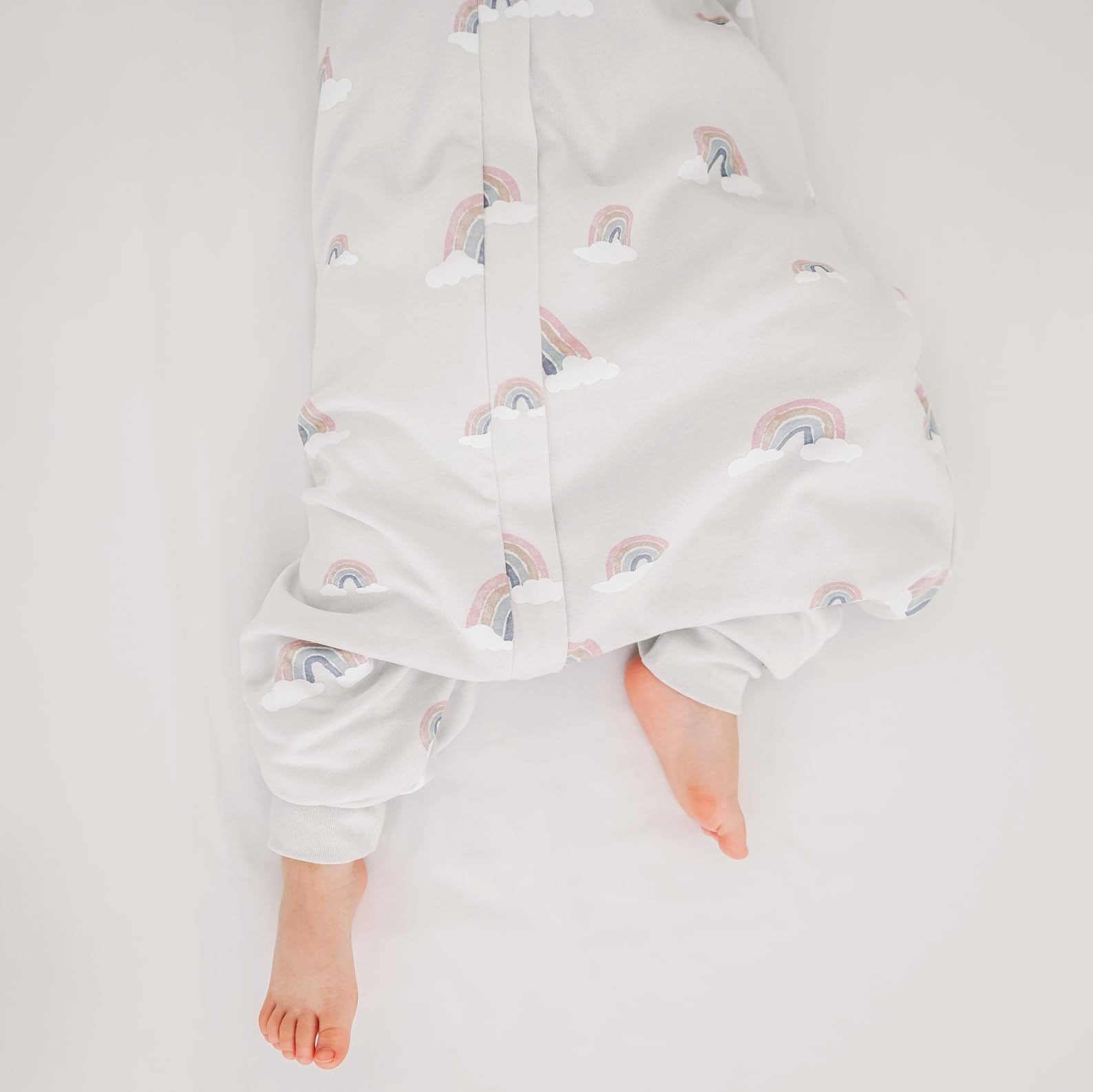 Woolino foot openings support movement while sleeping.
