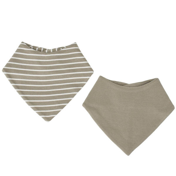 Woolino merino baby bib absorbent bandana 2-pack keeps baby dry during drool